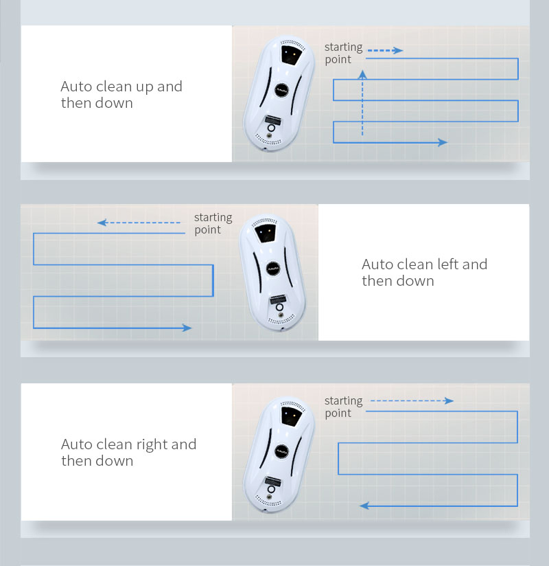 Home Appliance ABS 65dB Low Noise Window Robotic Mop Cleaner