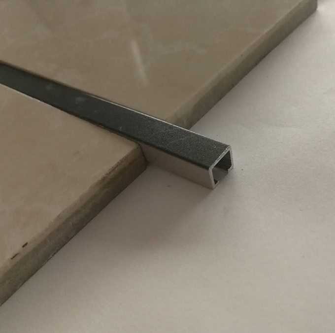 Stainless Steel Tile Trim with Marble Pattern