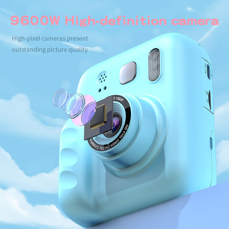 Digital Camera Toys with 2-Inch Display CMOS Imaging Sensor Custom 2.7K Fototoestel 4 Rolls Print Paper 2.88" Mini Kids Video Hot Selling Children Toys Gifts