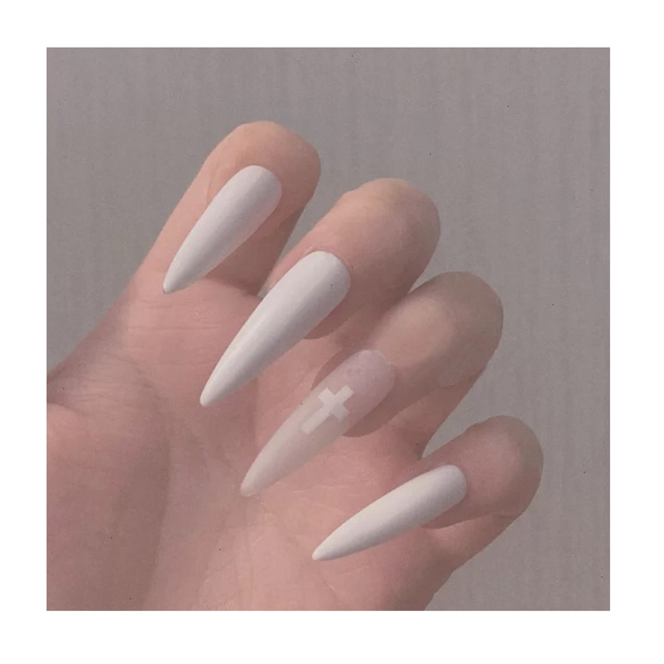 Full Cover Long Stiletto False Artificial Fake acrylic Nail Tips for Manicure Extension