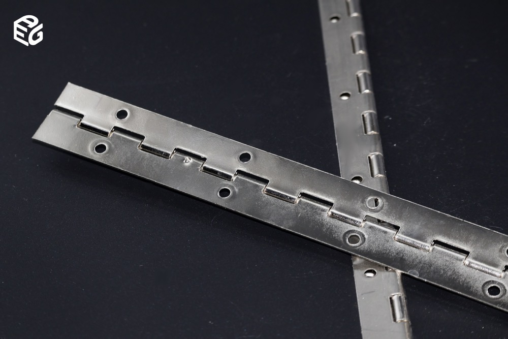 OEM Custom Length Continuous Hinge - 1.0mm Steel Nickel/Black Options