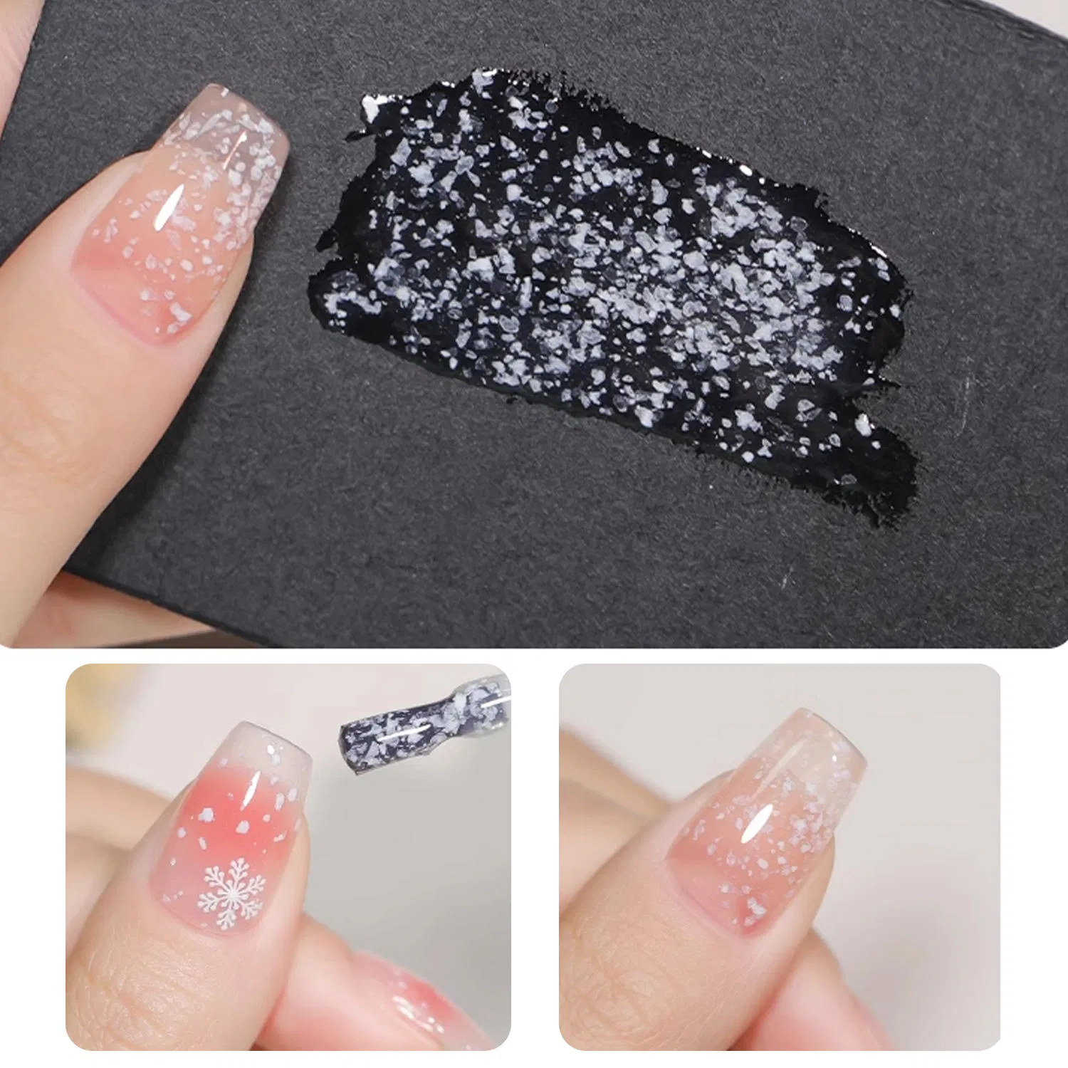 Colorful Glitter UV Nail Polish Snow Flakes Gel Snow Flake Painting Gel