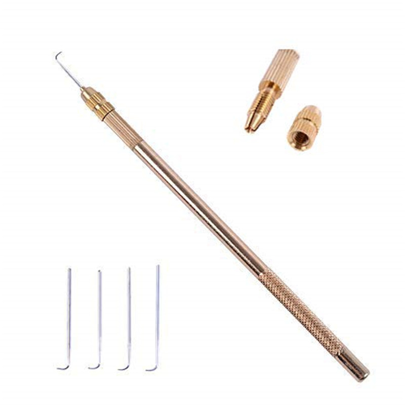 1 Set Professional 1PCS Copper Holder and 4PCS Ventilating Needles Wig Making Kit