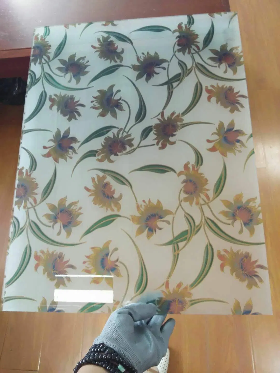 4/5/6mm UV Printing Glass with Flower