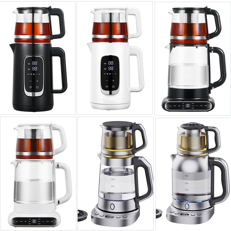 Black Color Box Nordic Luxury Stainless Steel Tea Maker Machine Electric Kettle Glass Tea Heater