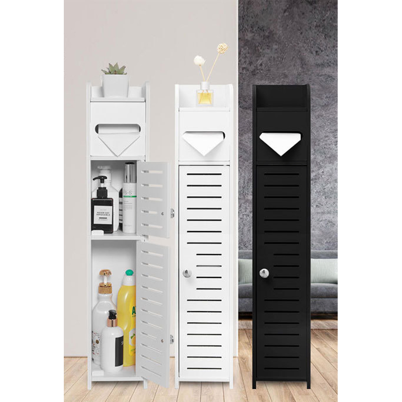 Wood Plastic Board 3-Layers Multifunctional Toilet Paper Bathroom Shelf Toilet Organizer