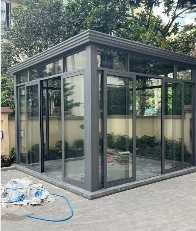 Sunshine Sunroom Customized Shape Aluminum Frame Double Glass Stable Backyard Sunroom