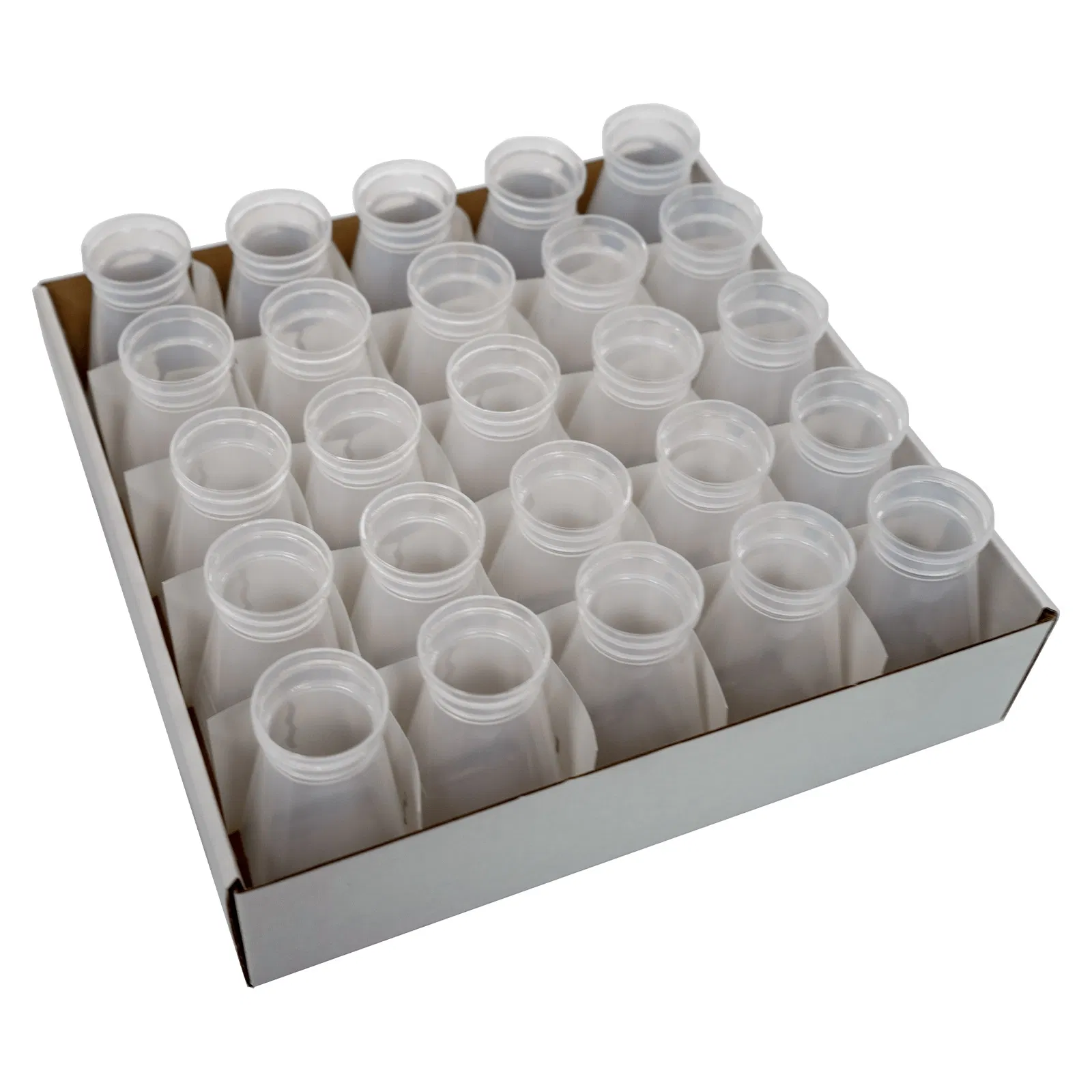 Laboratory Disposable Consumable Plastic PP/PE 6oz Square Bottom Bulk/Trayed Drosophila Bottles