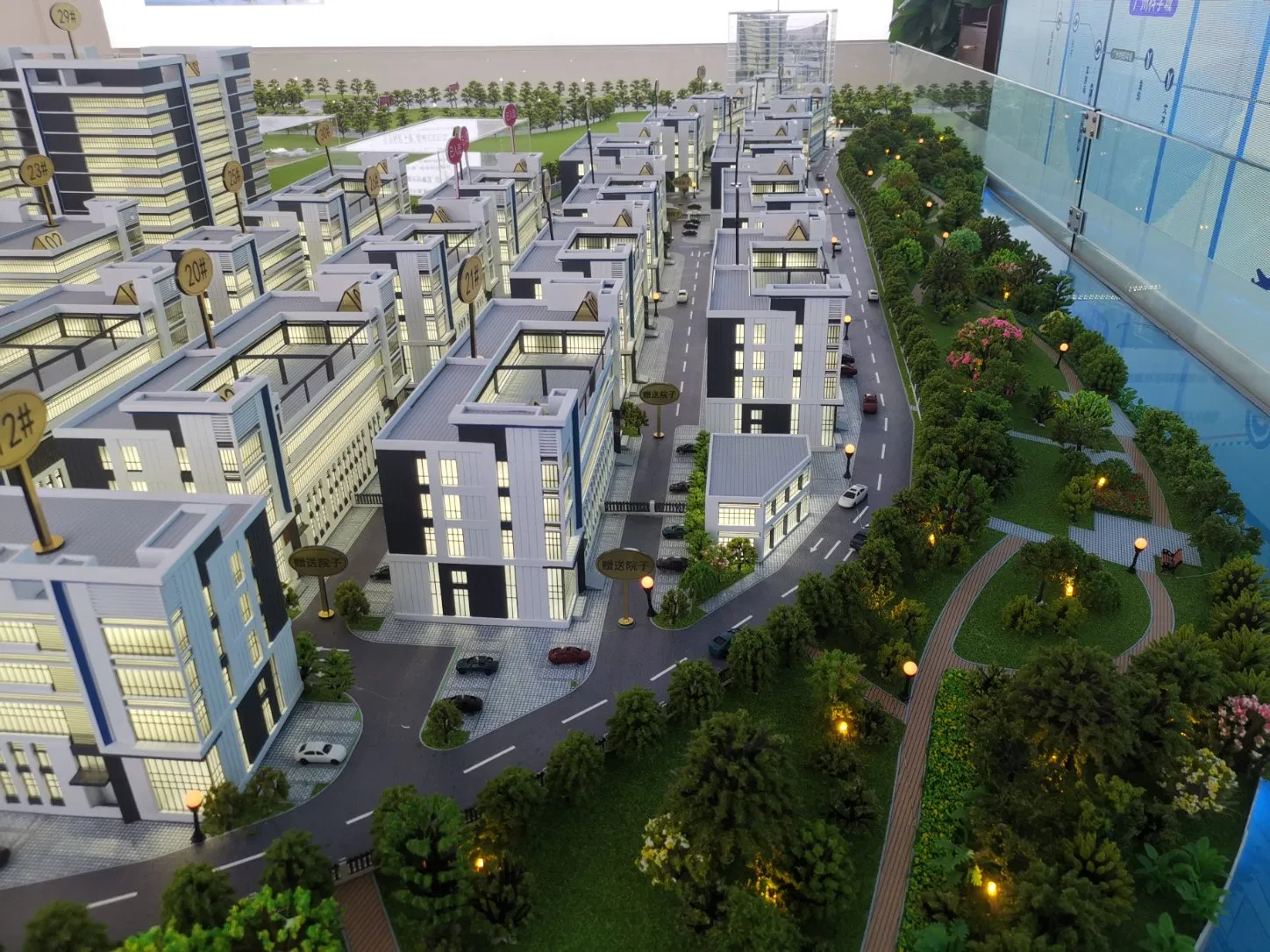 3D Modern Industrial Park Infrastructure Design Architectural Model