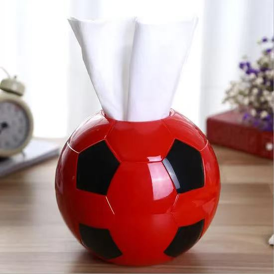Tissue Holder Paper Pumping Box Tissue Box Paper Pot for Home Office Car Tissue Holder Creative Round Football Shape Roll W18_3