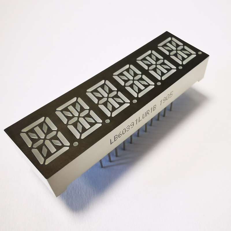 Blue 10mm 6 Digit 14 Segment Alphanumeric LED Display for Taximeter