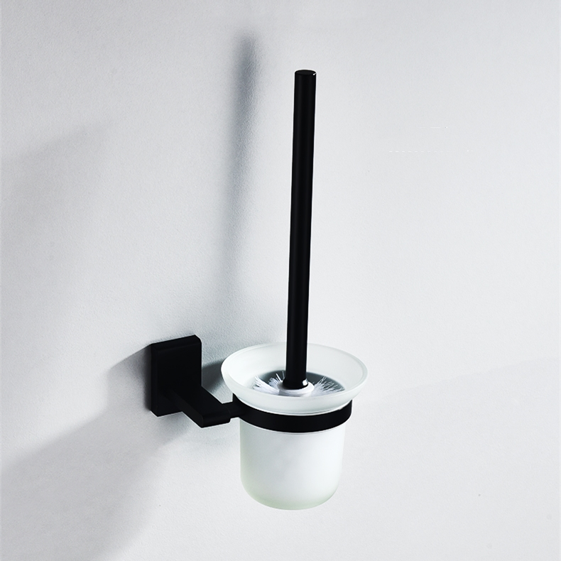 Держатель для туалетного ёршика в современном стиле, матовый черный