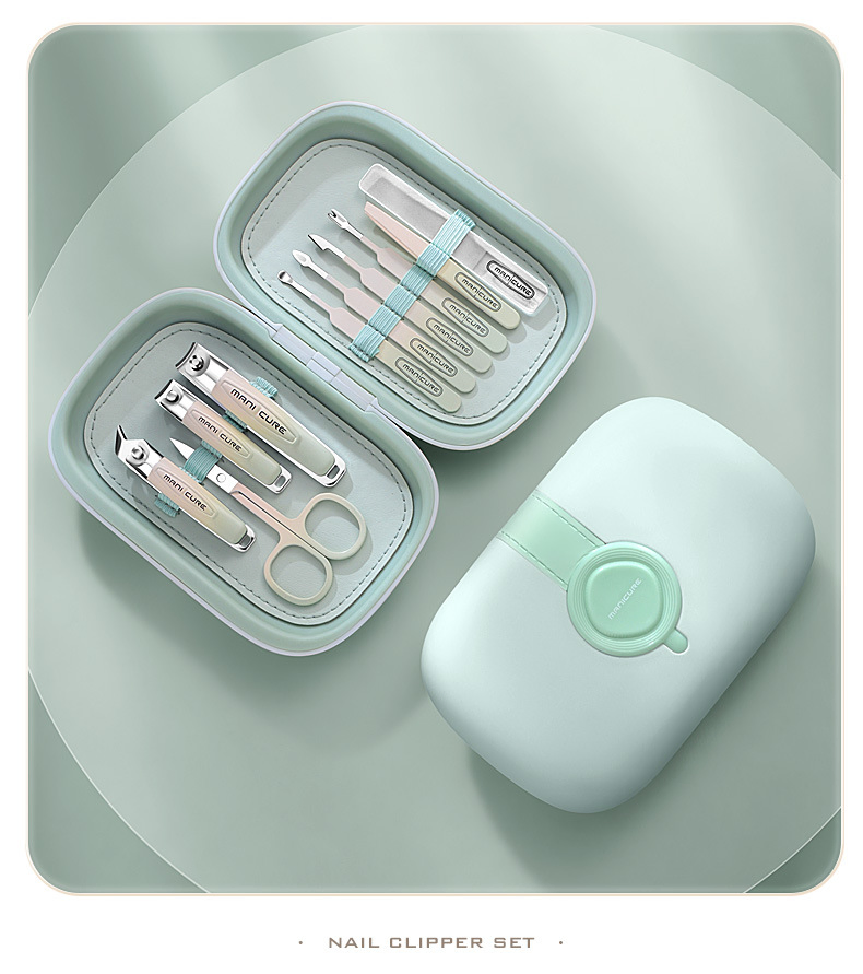Nail Care Tools with Luxurious Case Manicure Set, Travel Mini Nail Clippers Kit Pedicure Care Tools, 10PCS Stainless Steel Grooming Kit