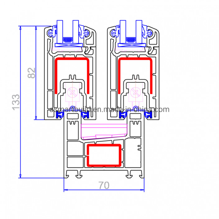 Раздвижная дверь Veka/Kommerling из ПВХ, немецкое качество
