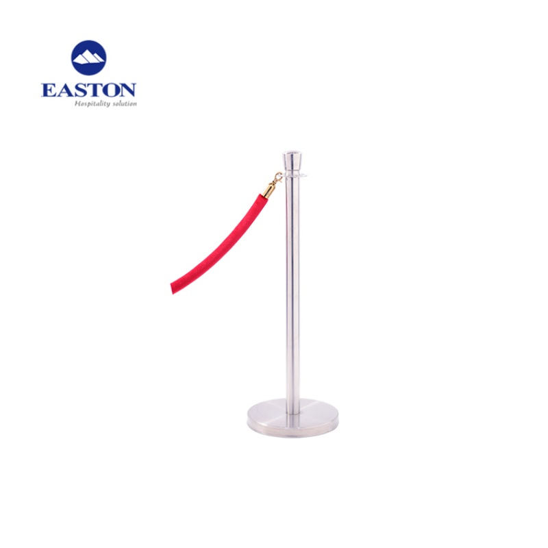 Hotel Custom Heavy Duty Stainless Steel Stanchion with Velvet Rope