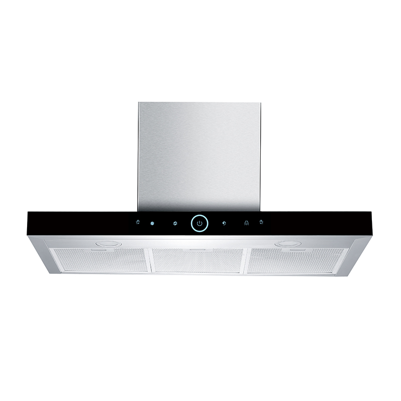 High-Performance T-Shape Range Hood with Digital Display and Custom Logo Promptly Vents Dense Oil Aerosols