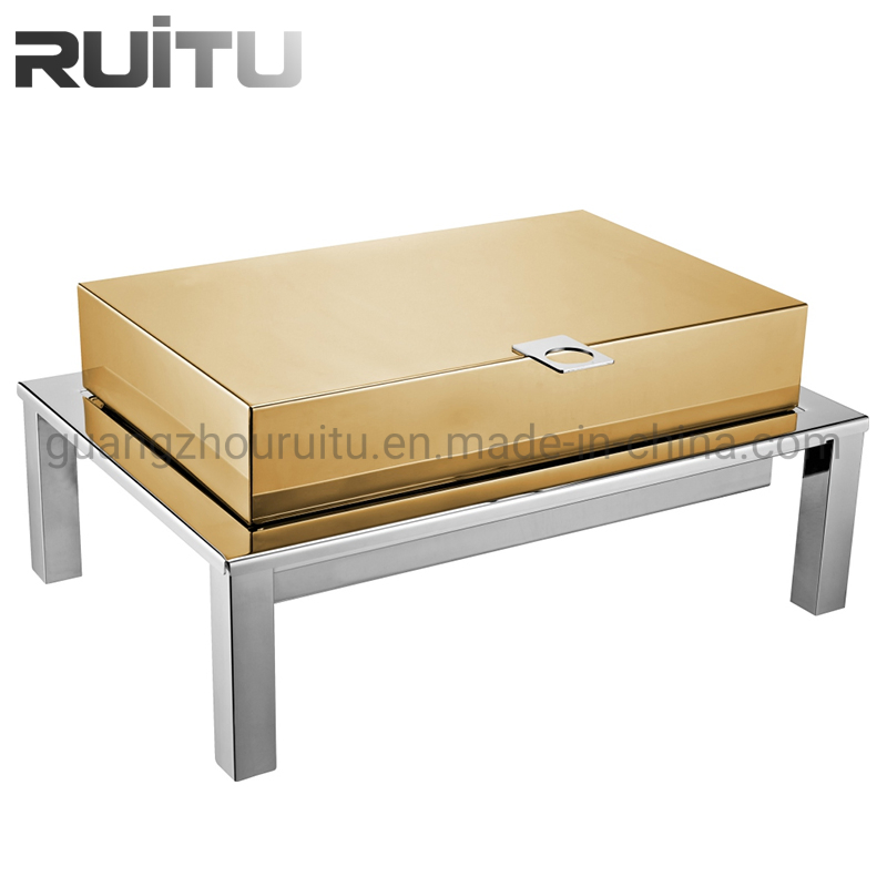 Turkey Banquet Saving Dish Luxury Serving Dishes Food Warmers Hydraulic Glass Lid Stainless Steel Chafing Dishes Buffet Set De Lux Chafing Dish Price in Dubai