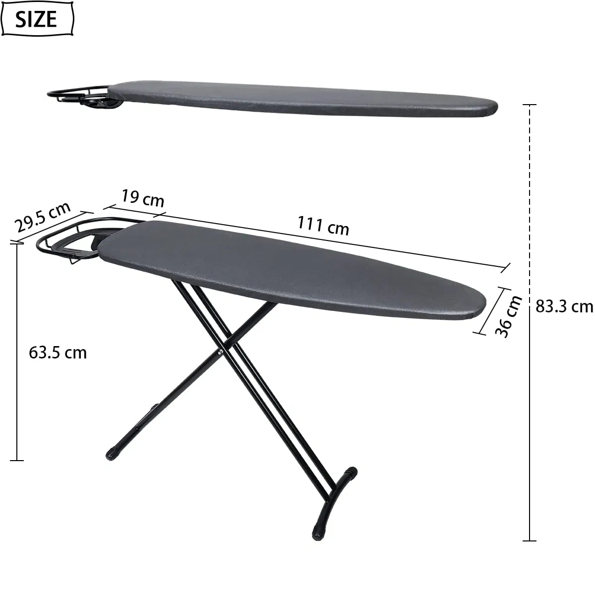 Ironing Board Retractable Adjustable Rest Steel Thicken Felt Pad Heat Resistant Cove