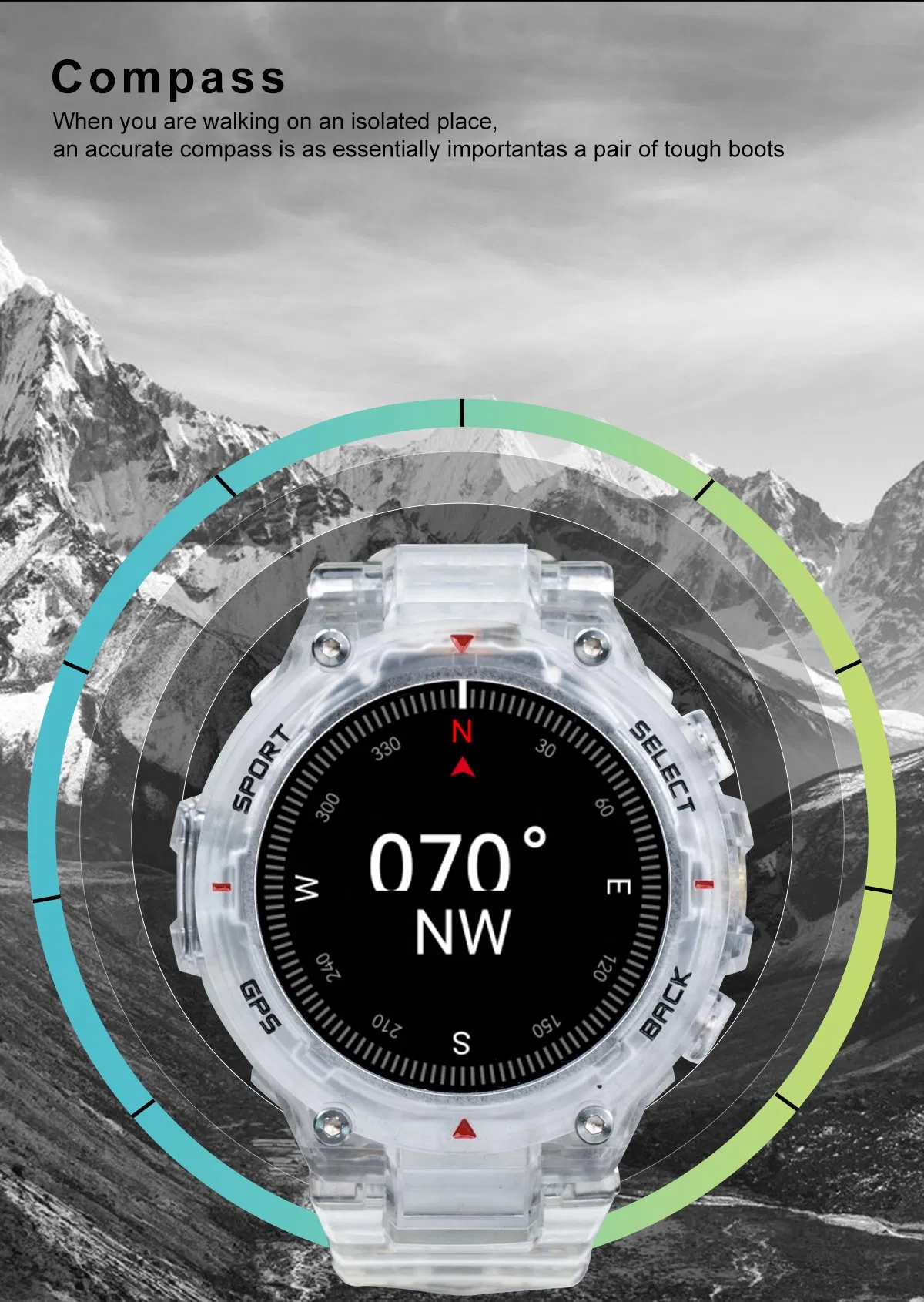 Умные часы Sport Watch с тонометром и пульсометром