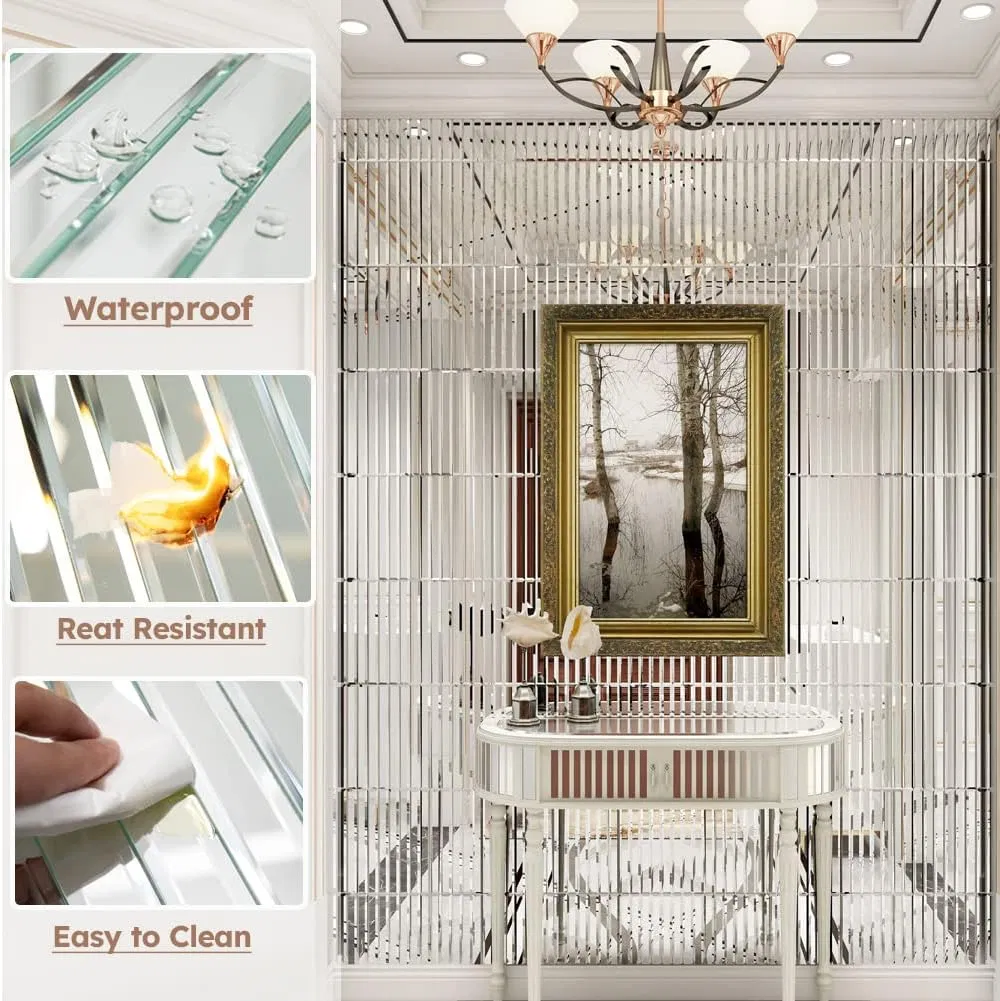 Clear Toughened Glass Partition Wall 10mm 12mm with Polished Flat Edge