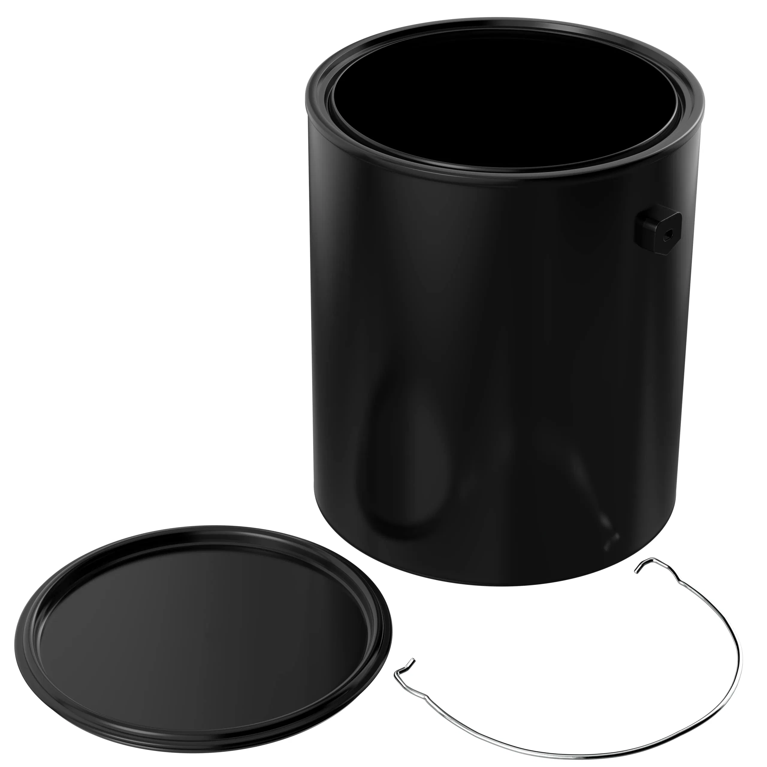 1 Gallon Plastic Paint Can Bucket Lid Handle Triple Lock Airtight Seal Poop Bucket