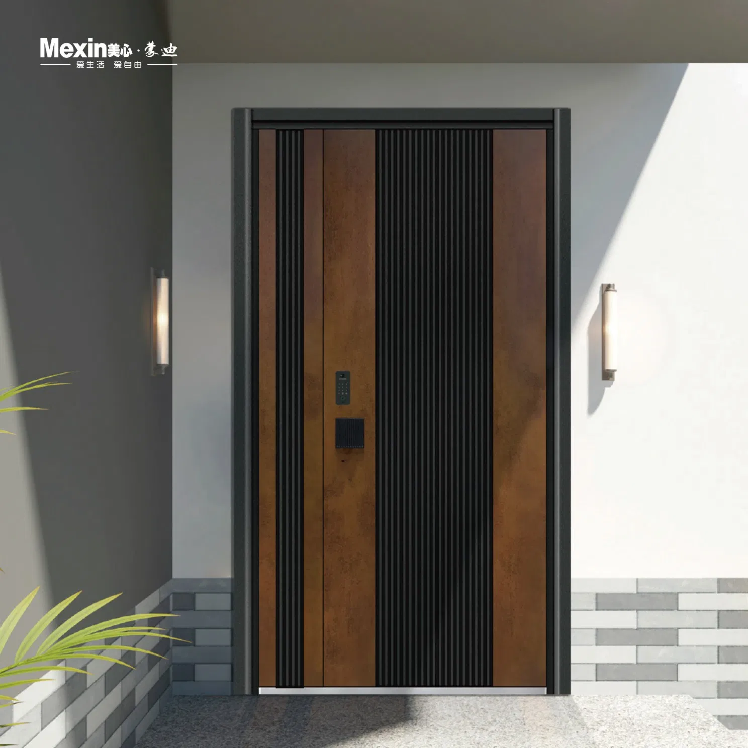 Mexin High Quality Steel Door Ghana Steel Security Exterior Anti Theft Hollow Metal Turkish Ghanainterior Door Heavy-Duty Aluminum for Main Entrance Door