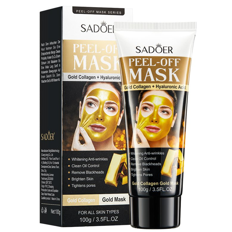 Online Wholesale and Retail Natural Organic Aloe Vera Rose Gold Facial Care Face and Nose Cleansing Peel off Black Mask for Blackhead Remover