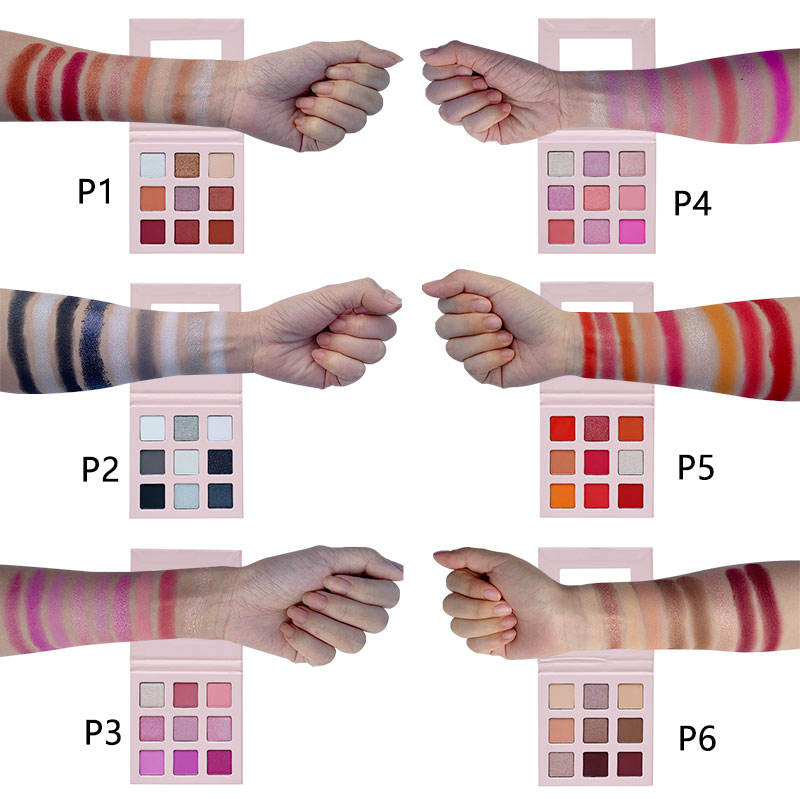 Wholesale Best Makeup Nude Vegan Pressed Custom Glitter Shimmer Eyeshadow Palette Pigment