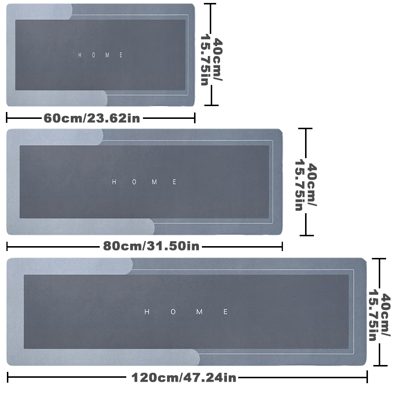Non Slip Washable Kitchen Mats Rugs - Stain-Resistant Doormat Carpet for Kitchen Floor, Easy to Clean & Quick-Dry
