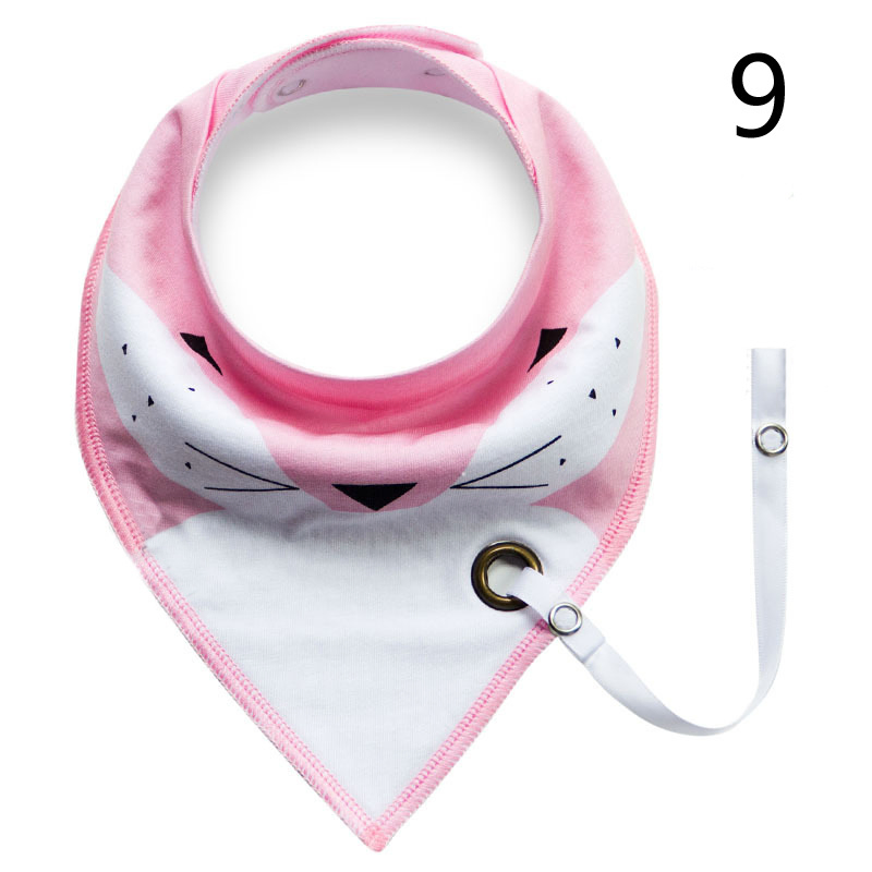 Double-Sided Organic Cotton Baby Bib with Clip for Easy Feeding