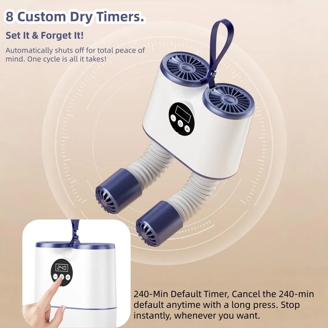 Сушилка для обуви с УФ-стерилизацией и подогревом 55°C