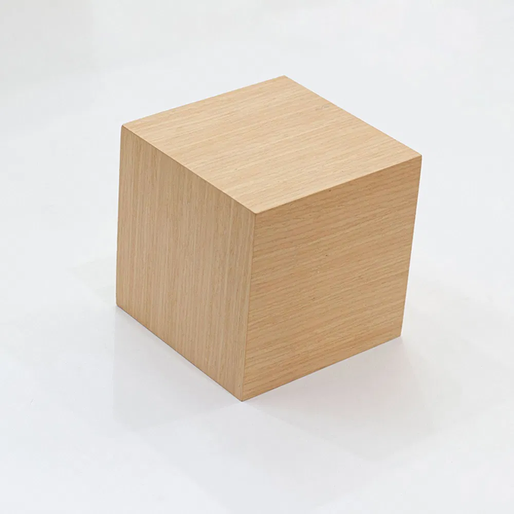 Square Wood Veneer LED Calendar Alarm Clock Table Decorative Clock