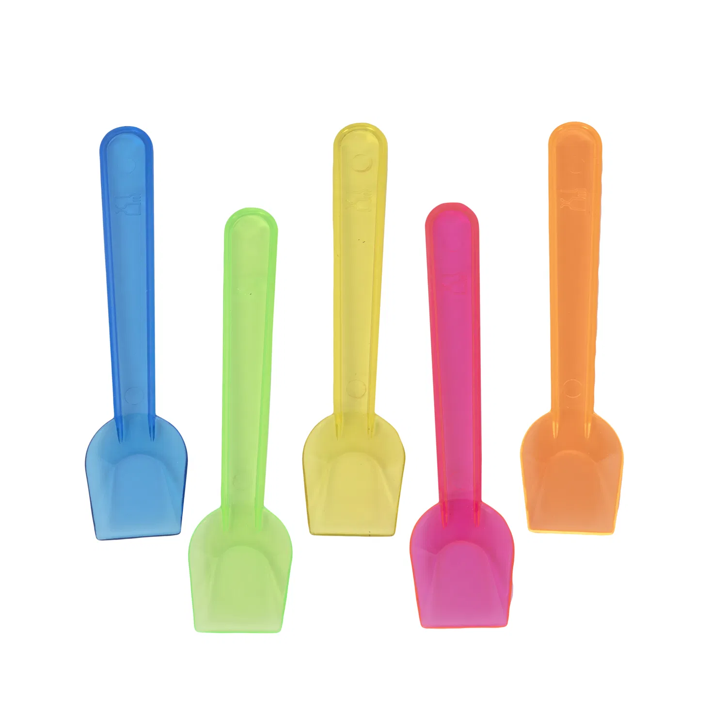 Wholesale Food Grade Fruit Forks Shovel Shaped Spoon Plastic Fruit Stick Fork