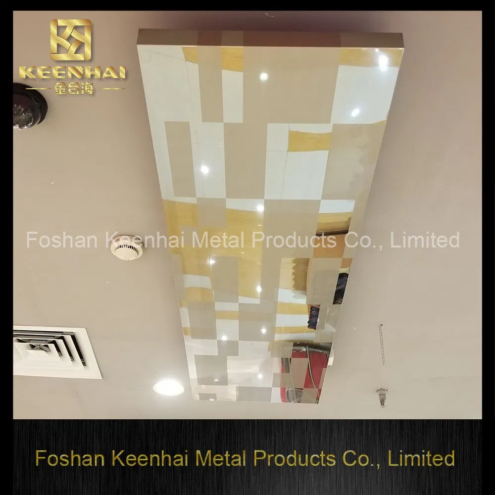 Exquisite Interior False Ceiling Design Stainless Steel 201 304 316 316L Stainless Steel Plates Decorative Suspended Ceiling (KH-MC-M4)