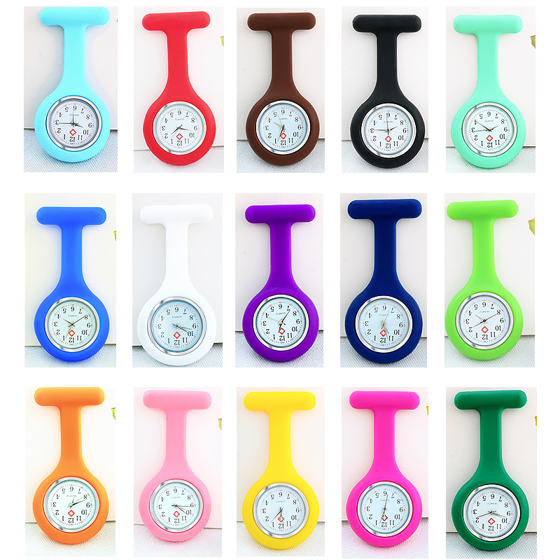 Custom Logo Pocket Watch Portable Silicone Digital Clip-on Silicone Pocket Nurse Watch
