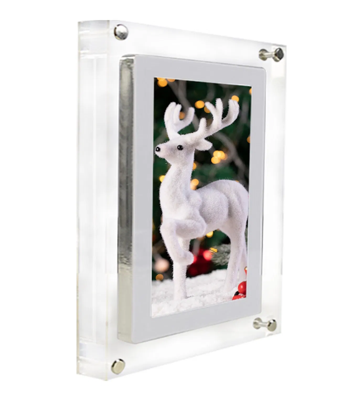 Built-in 3000mAh Battery Gravity Sensing Player 10 Inch Acrylic Digital Photo Frame