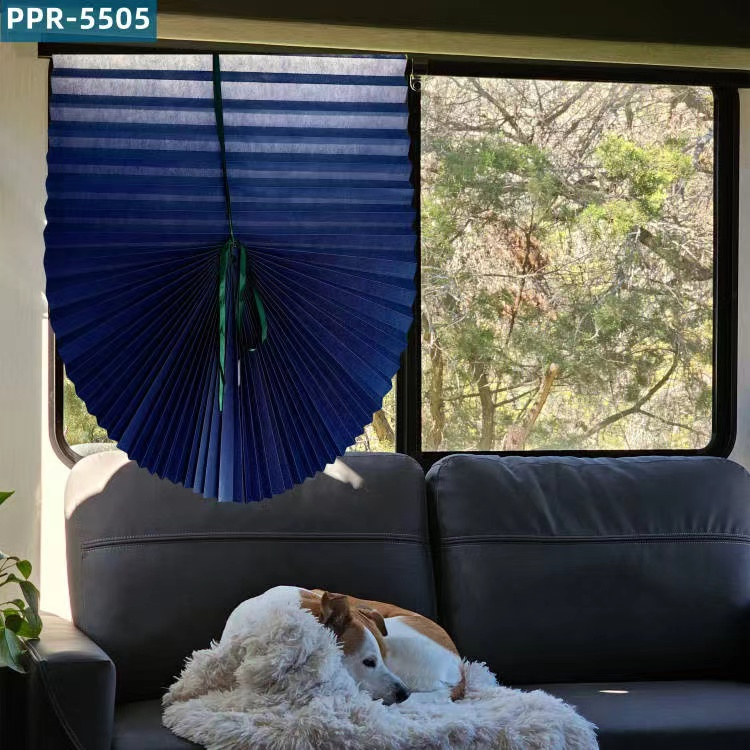 Polypropylene with Ribbon, Pleated Semi-Shading Curtains PPR5505, Can Be Cut and Pasted