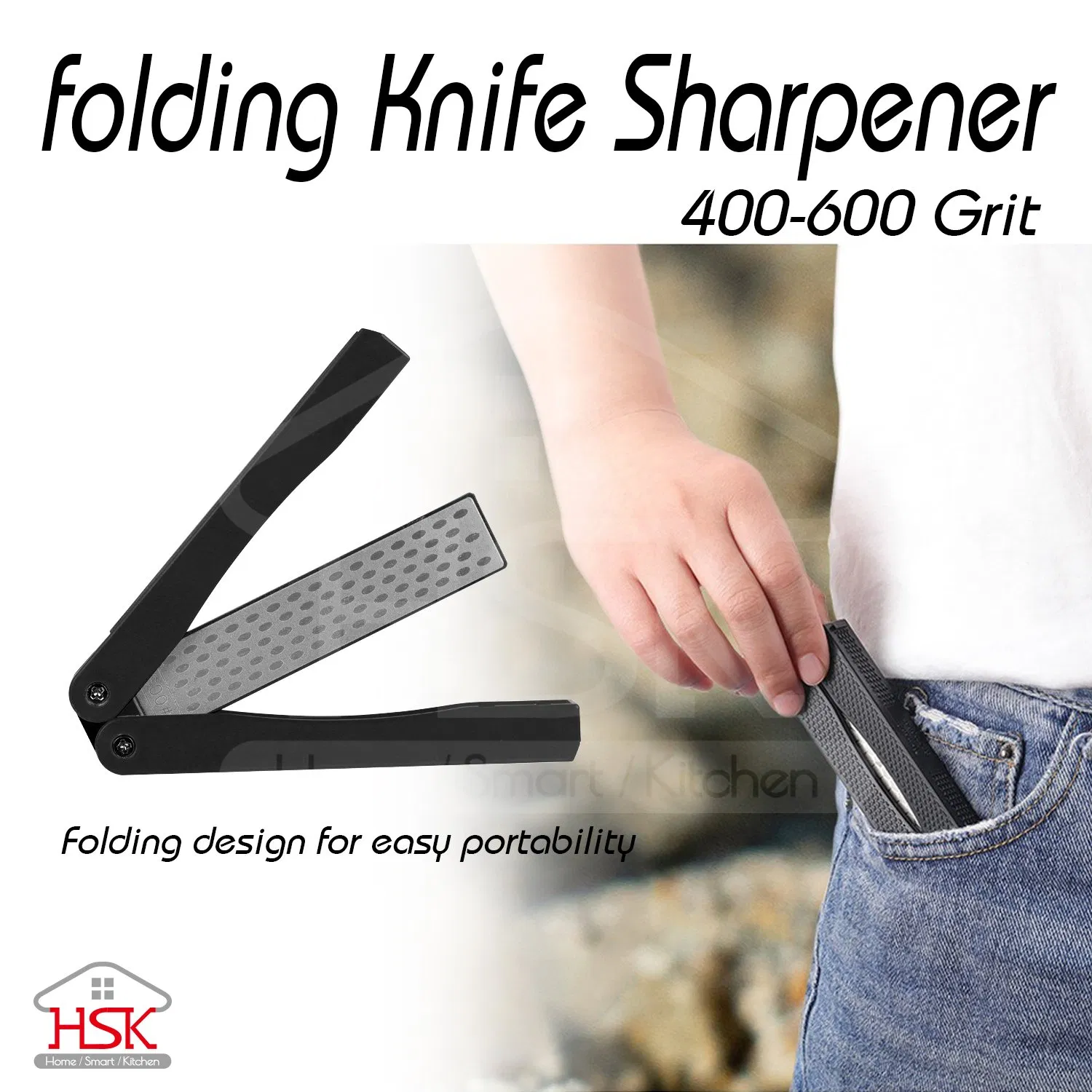 Diamond Stone Sharpener Fan-Shaped Knife Sharpener