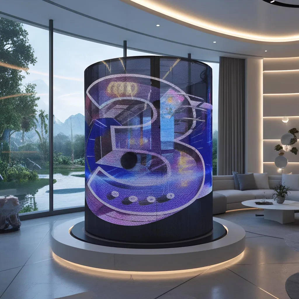 Slim LED Transparent Film Display with High Contrast & Easy Installation