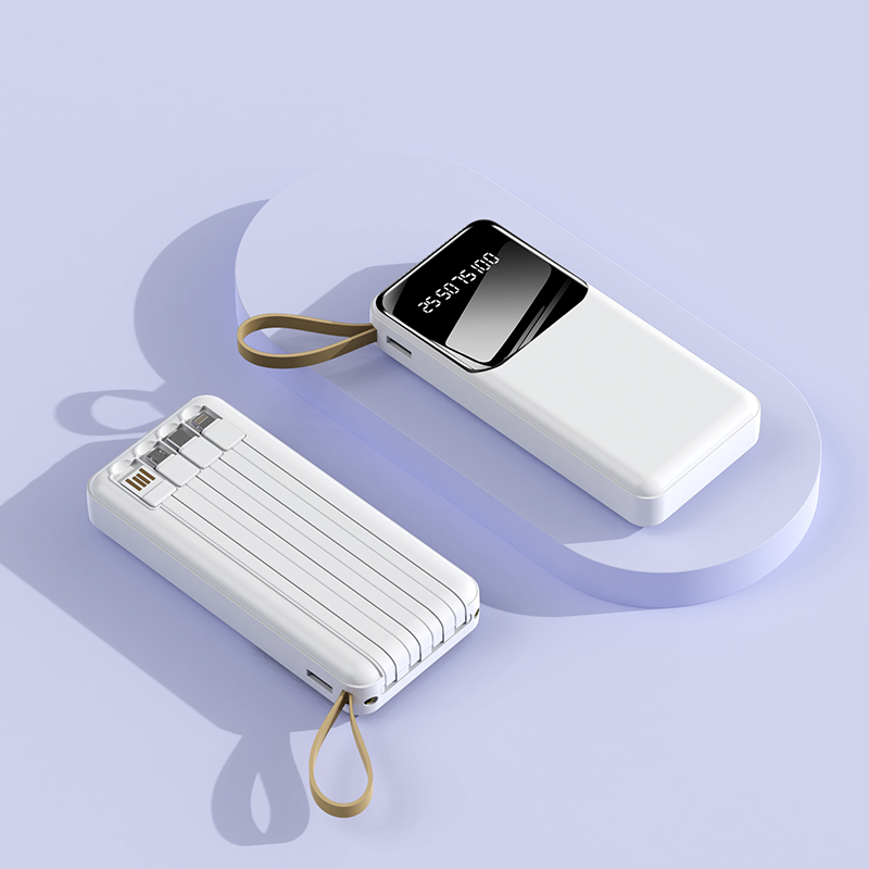 2024 Power Bank 20000mAh with Cable and Lanyard Portable Powerbank