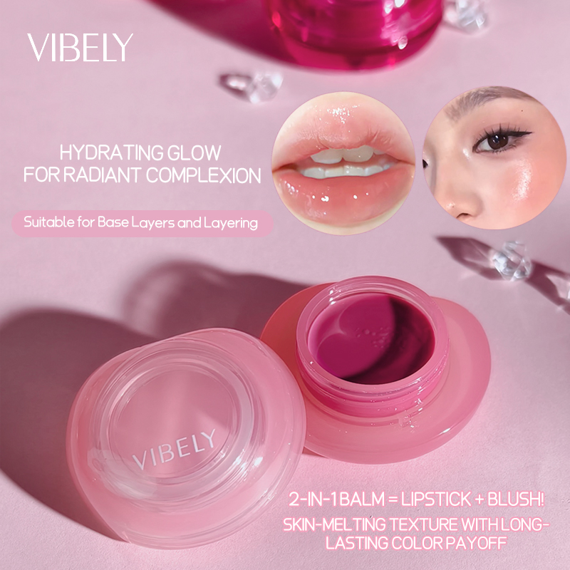 New Design Portable Jelly Blush Jar High Pigment Long-Lasting Vegan Rouge