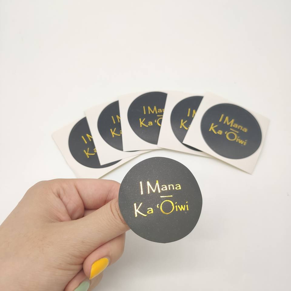 Foil & Emboss Stickers with Your Own Logo