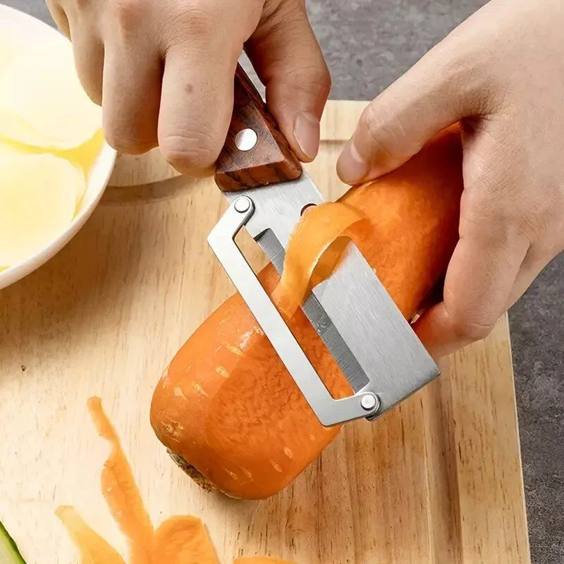 Stainless Steel Kitchen Peeler & Bottle Opener 2-in-1 Vegetable Slicer for Home