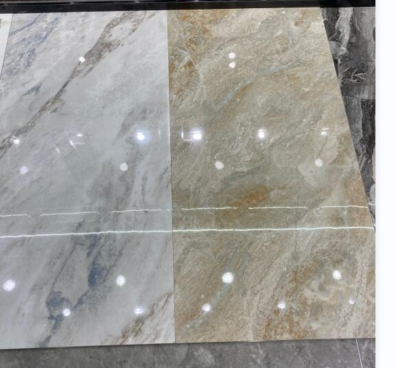 600*1200mm Golden or Silver Marble Polished Porcelain Tile