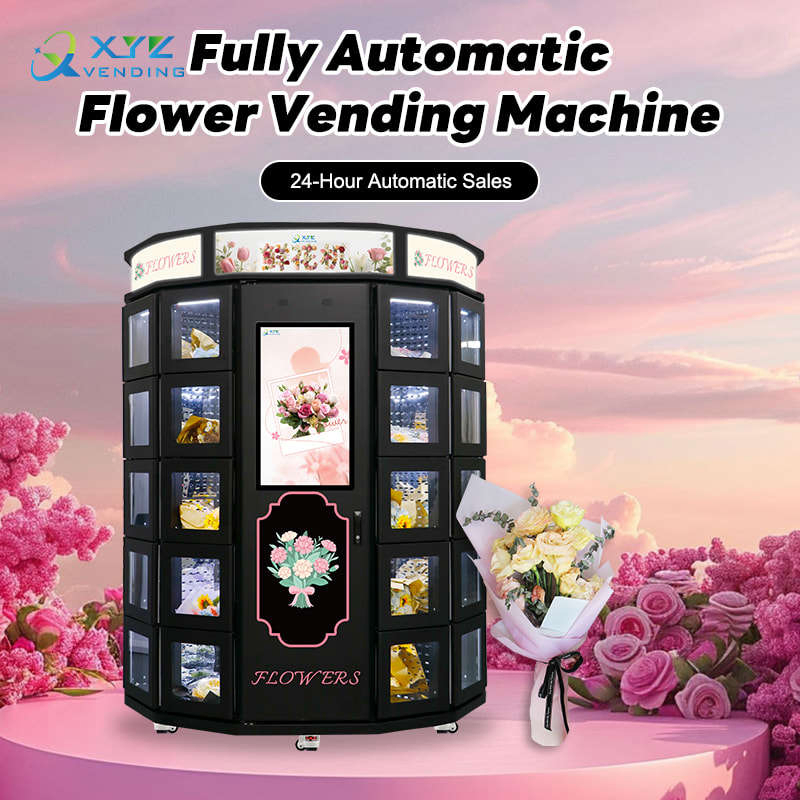 Xyz Factory Directly 24 30 Lockers Luxuryflower Bouquets Vendingmachine High RO Custom Fresh Floral Vending Machine