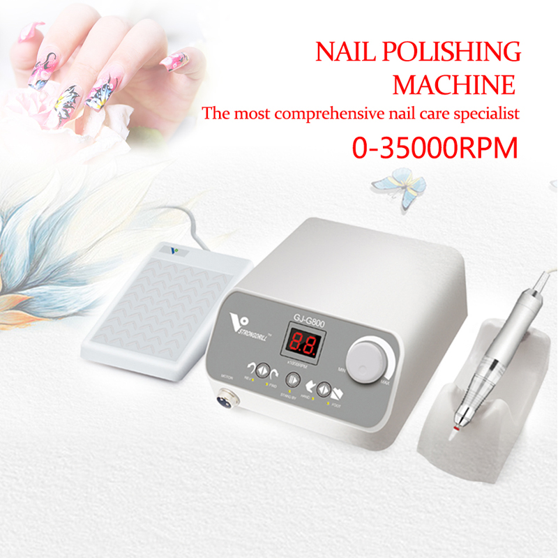 35000 Rpm Professional Nail Polishing Machine Portable Electric Nail Drill with Brushless Handle for Nail Polish Gel Jewelry