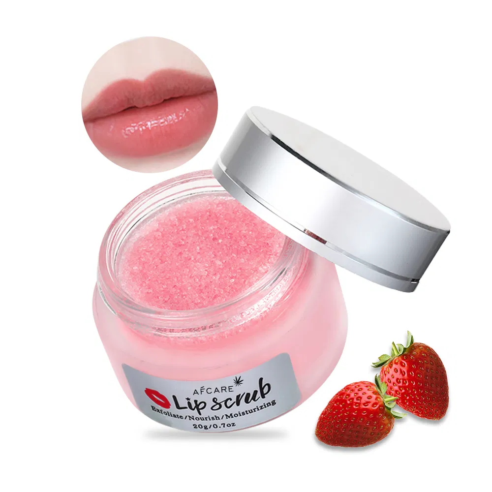 Factory Customizable Strawberry Extract Moisturizing Lip Scrub Lightening Exfoliating Lip Care