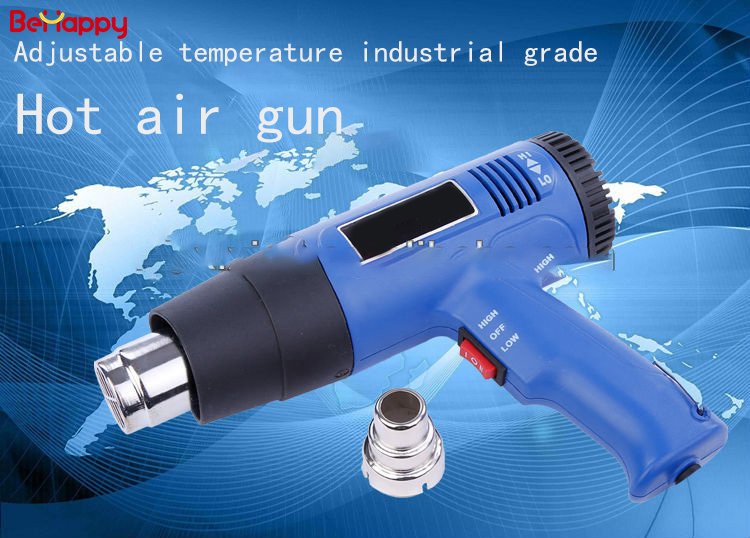 Behappy Hot Sale 2000W Adjustable Temperature Digital Display Hot Air Blower Heat Gun