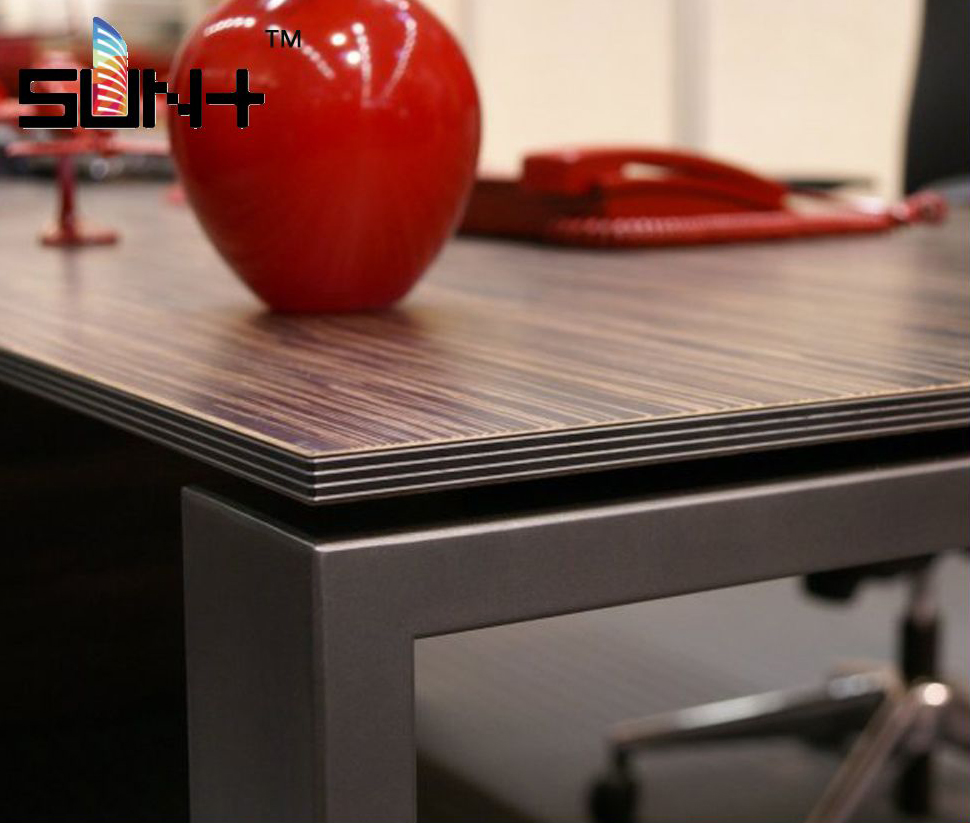 Factory Furniture Rectangle Ceramic Metal Dining Table High Pressure Laminate