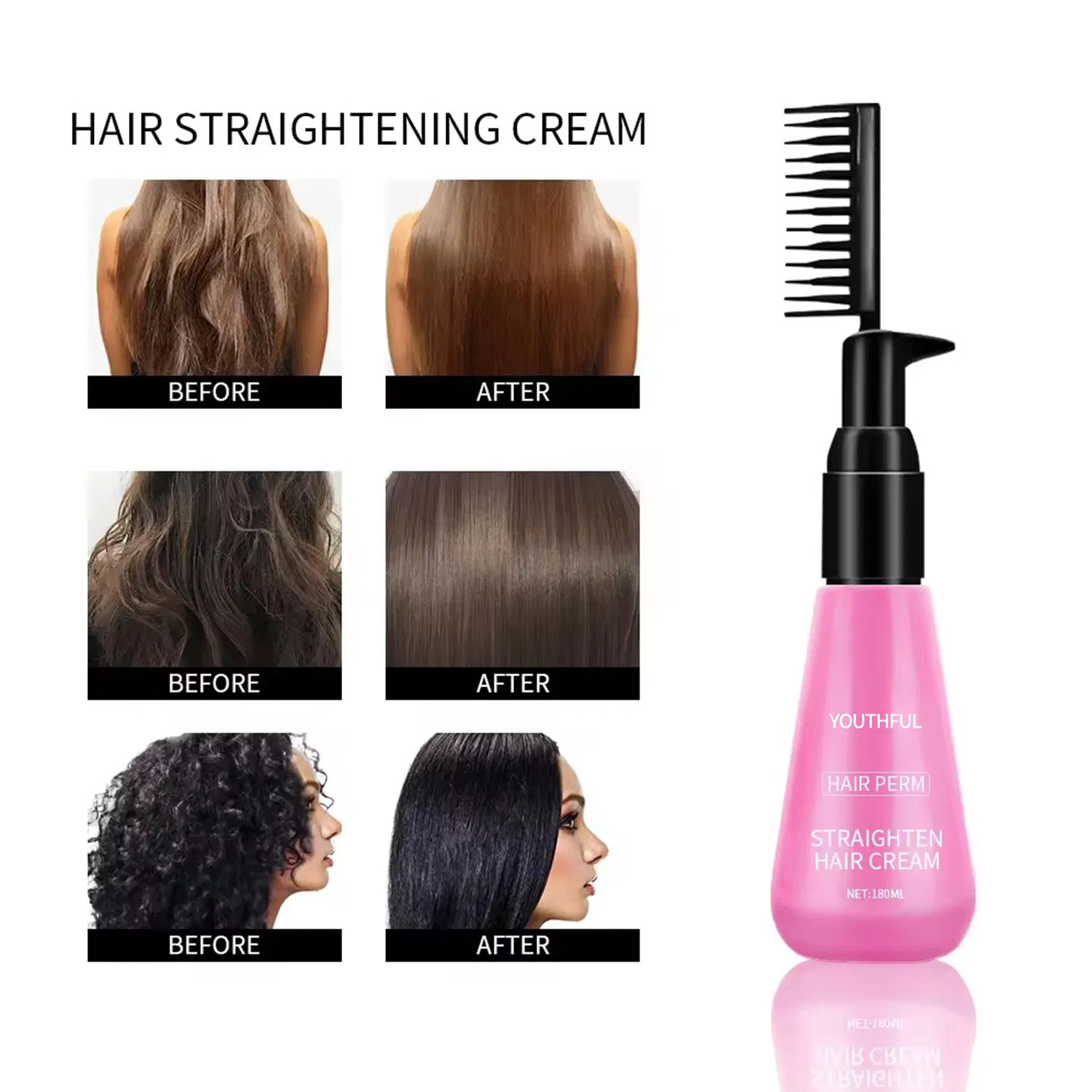 Professional Organic Natural Hair Straightening Cream